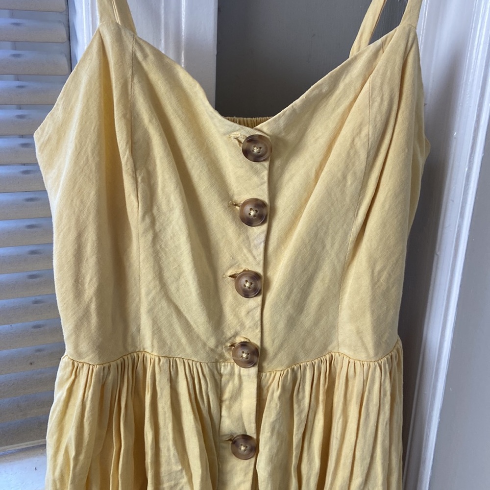UO yellow button up dress - Picture 6 of 9